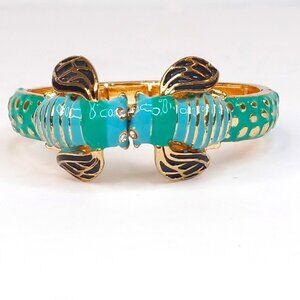 Kissing Bees Enamel Stretch Bangle Bracelet